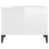 Mesa de centro madera contrachapada blanco brillo 60x44,5x45