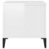 Mesa de centro madera contrachapada blanco brillo 60x44,5x45