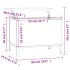 Mesa de centro madera contrachapada blanco brillo 60x44,5x45