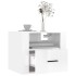 Mesitas de noche de pared 2 uds blanco brillante 50x36x40
