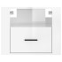 Mesitas de noche de pared 2 uds blanco brillante 50x36x40
