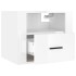 Mesitas de noche de pared 2 uds blanco brillante 50x36x40