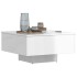 Mesa de centro madera de ingeniería blanco brillo 60x60x31,5