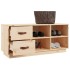 Banco zapatero madera maciza de pino 100x34x45