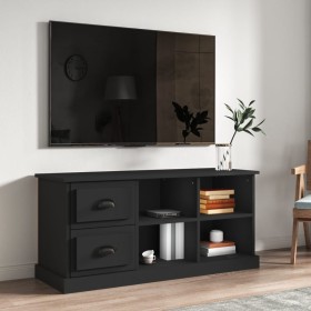 Mueble de TV madera contrachapada negro 102x35,5x47,5
