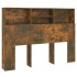Mueble cabecero color roble ahumado 140x19x103,5