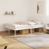 Estructura cama sin colchón con cabecero metal blanco
