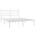 Estructura cama sin colchón con cabecero metal blanco