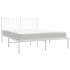 Estructura cama sin colchón con cabecero metal blanco