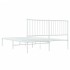 Estructura cama sin colchón con cabecero metal blanco
