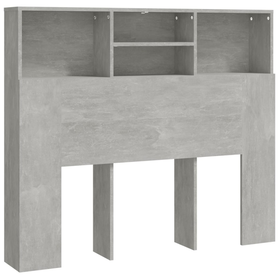 Mueble cabecero gris hormigón 120x19x103,5