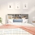 Mueble cabecero gris hormigón 120x19x103,5