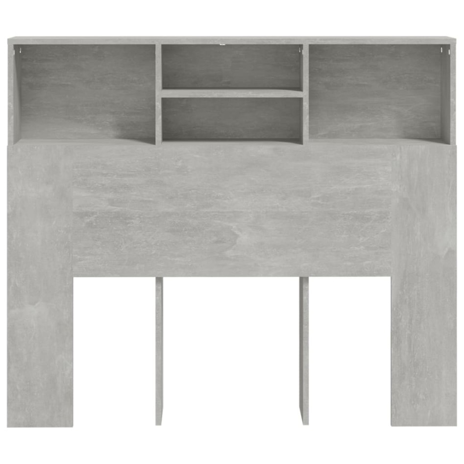 Mueble cabecero gris hormigón 120x19x103,5