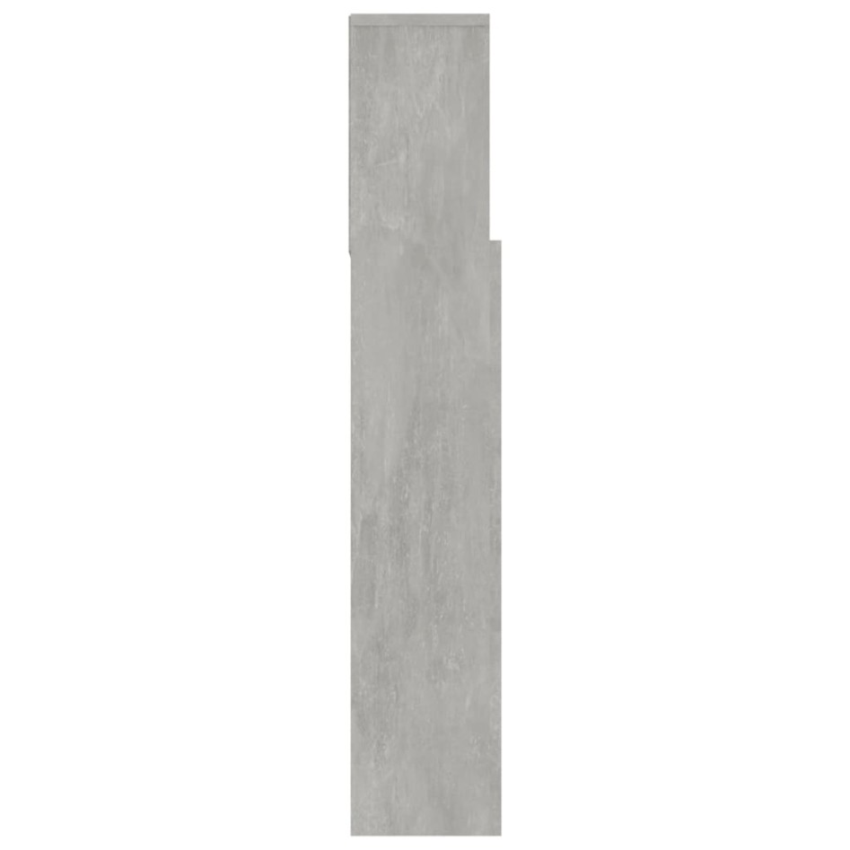 Mueble cabecero gris hormigón 120x19x103,5
