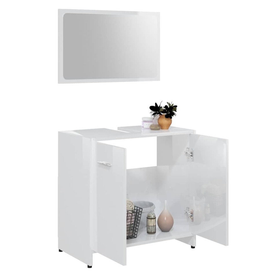 Conjunto de muebles de baño madera contrachapada blanco