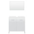 Conjunto de muebles de baño madera contrachapada blanco