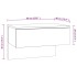 Mesita de noche de pared 2 uds color roble