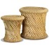 Taburetes de cocina 2 unidades bambú y