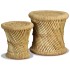 Taburetes de cocina 2 unidades bambú y