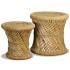 Taburetes de cocina 2 unidades bambú y