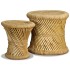 Taburetes de cocina 2 unidades bambú y