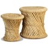 Taburetes de cocina 2 unidades bambú y