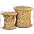 Taburetes de cocina 2 unidades bambú y