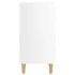 Mesita noche con patas madera maciza blanco brillo 40x35x69