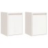 Armario de pared 2 uds madera maciza de pino blanco 30x30x40