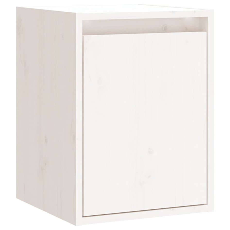 Armario de pared 2 uds madera maciza de pino blanco 30x30x40