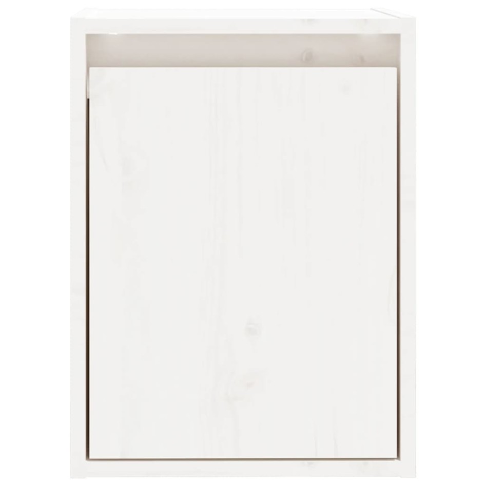 Armario de pared 2 uds madera maciza de pino blanco 30x30x40
