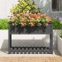 Jardinera con estante madera maciza de pino gris 111,5x54x81