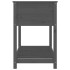 Jardinera con estante madera maciza de pino gris 111,5x54x81