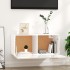 Armario pared madera contrachapada blanco brillo 80x35x36,5