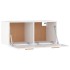 Armario pared madera contrachapada blanco brillo 80x35x36,5