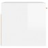 Armario pared madera contrachapada blanco brillo 80x35x36,5