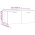 Armario pared madera contrachapada blanco brillo 80x35x36,5