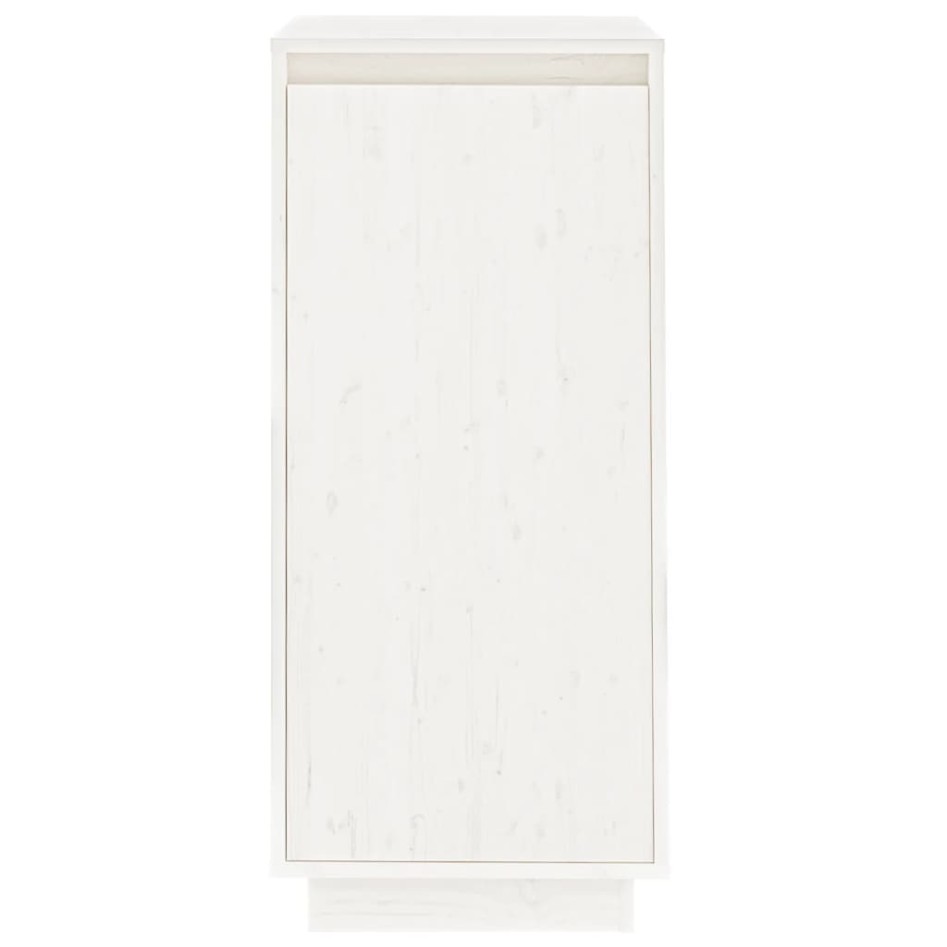 Armario zapatero de madera maciza de pino blanco 35x35x80