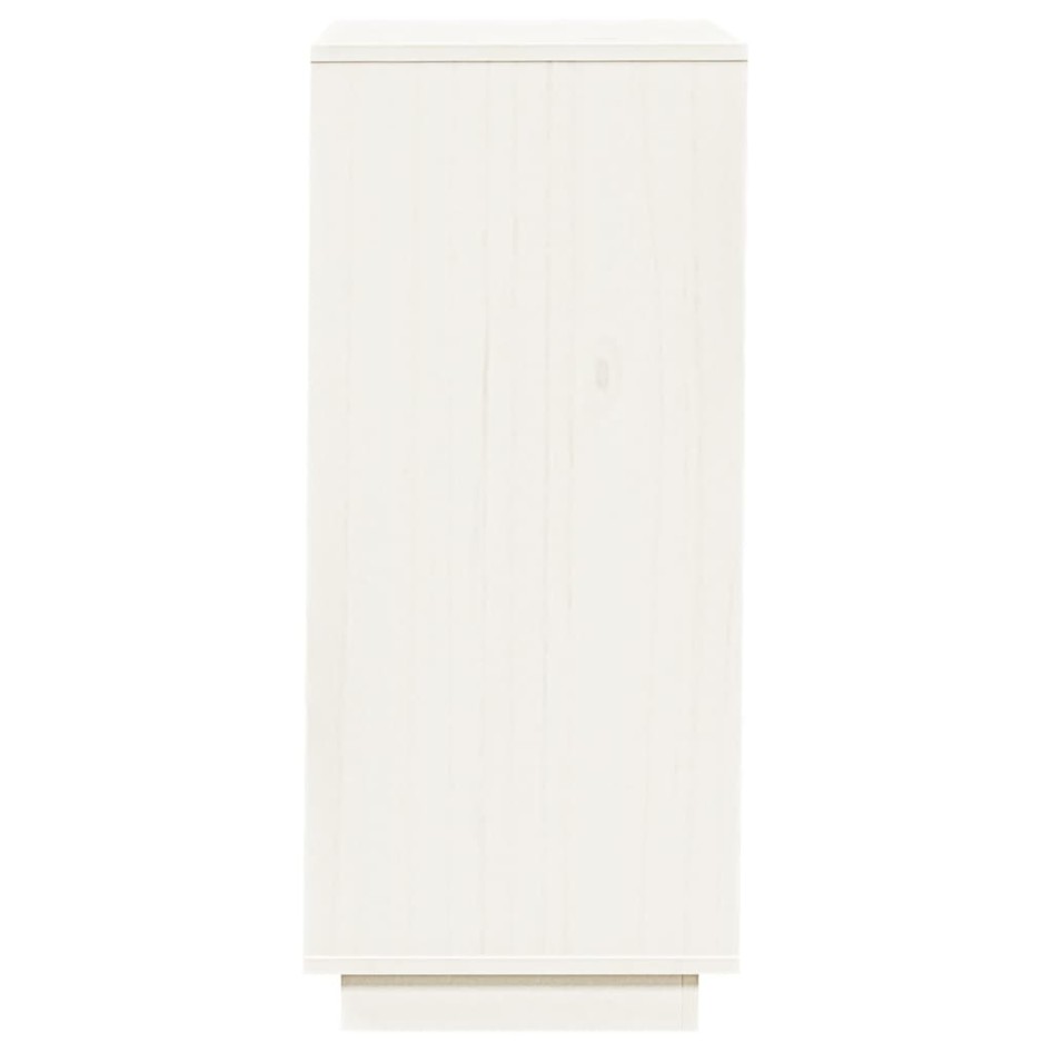Armario zapatero de madera maciza de pino blanco 35x35x80