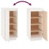 Armario zapatero de madera maciza de pino blanco 35x35x80