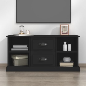 Mueble para TV madera contrachapada negro 99,5x35,5x48
