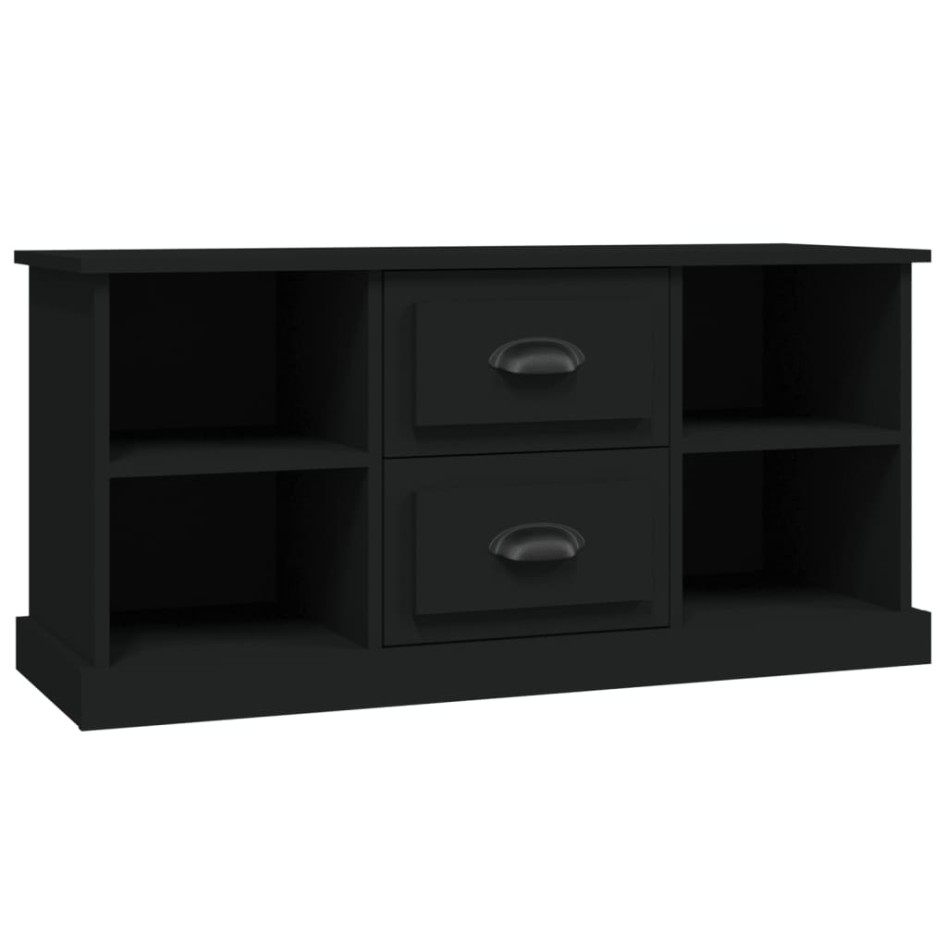 Mueble para TV madera contrachapada negro 99,5x35,5x48