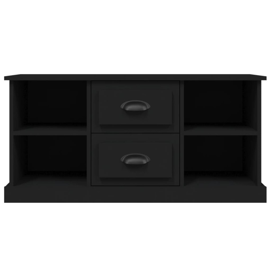 Mueble para TV madera contrachapada negro 99,5x35,5x48