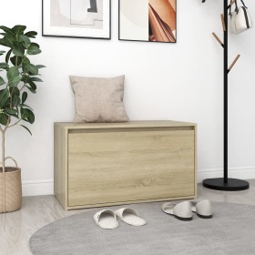 Banco pasillo madera de ingeniería roble Sonoma 80x40x45