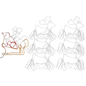 Renos y trineo de Navidad XXL 2160 LED 7