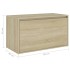 Banco pasillo madera de ingeniería roble Sonoma 80x40x45