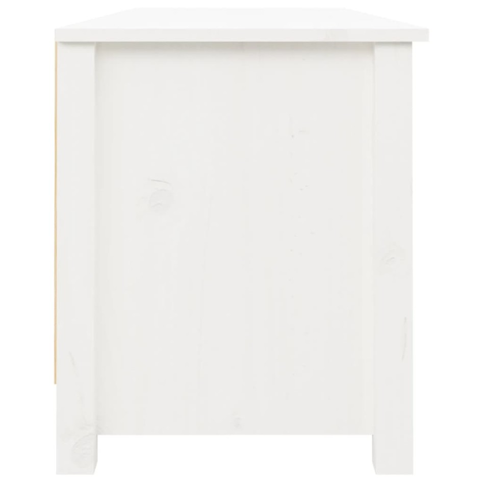 Banco zapatero madera maciza de pino blanco 110x38x45,5