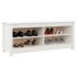 Banco zapatero madera maciza de pino blanco 110x38x45,5