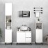Armario de baño madera contrachapada blanco 30x30x100