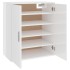 Mueble zapatero madera de ingeniería blanco brillo 60x35x70